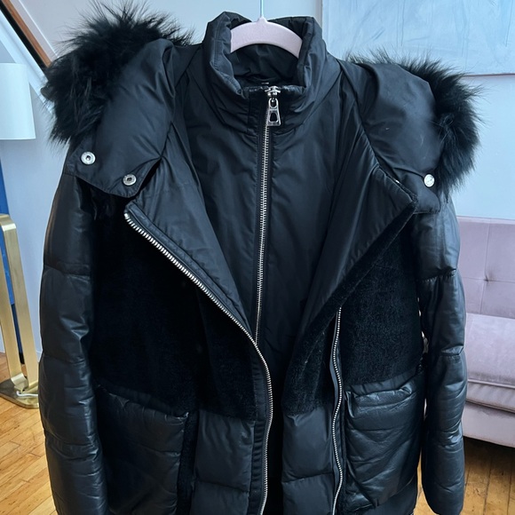 RUDSAK GOOSE DOWN COAT WITH GENUINE LEATHER - Picture 6 of 8